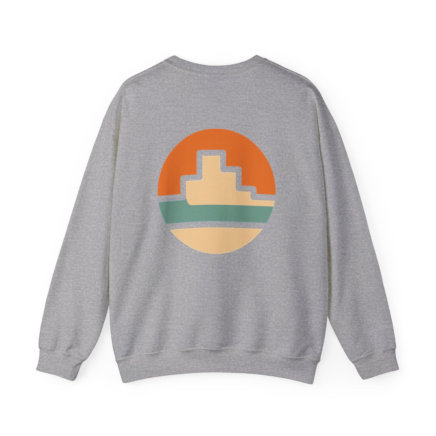 Crewneck Sweatshirt – Pueblo Riverwalk (Sand & Sport Grey)
