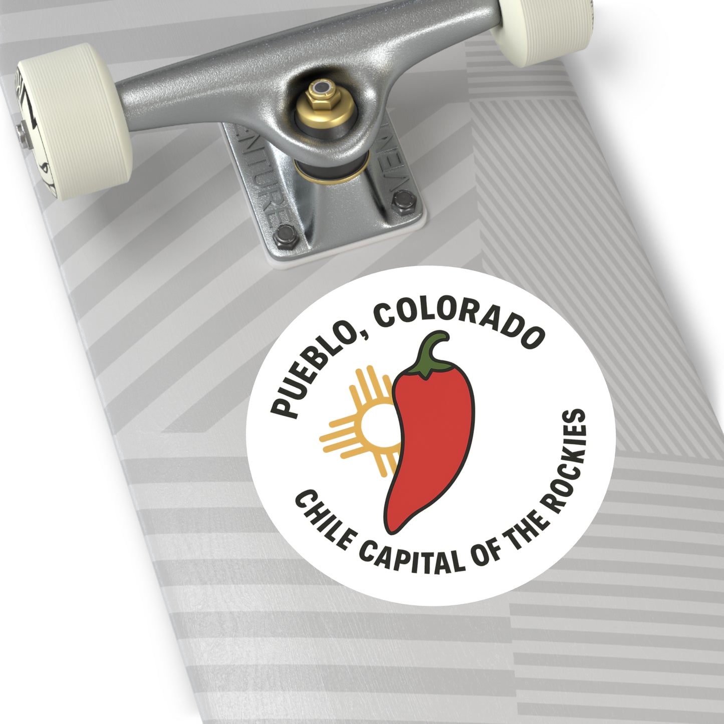 Red Chile & Zia Sunburst Sticker
