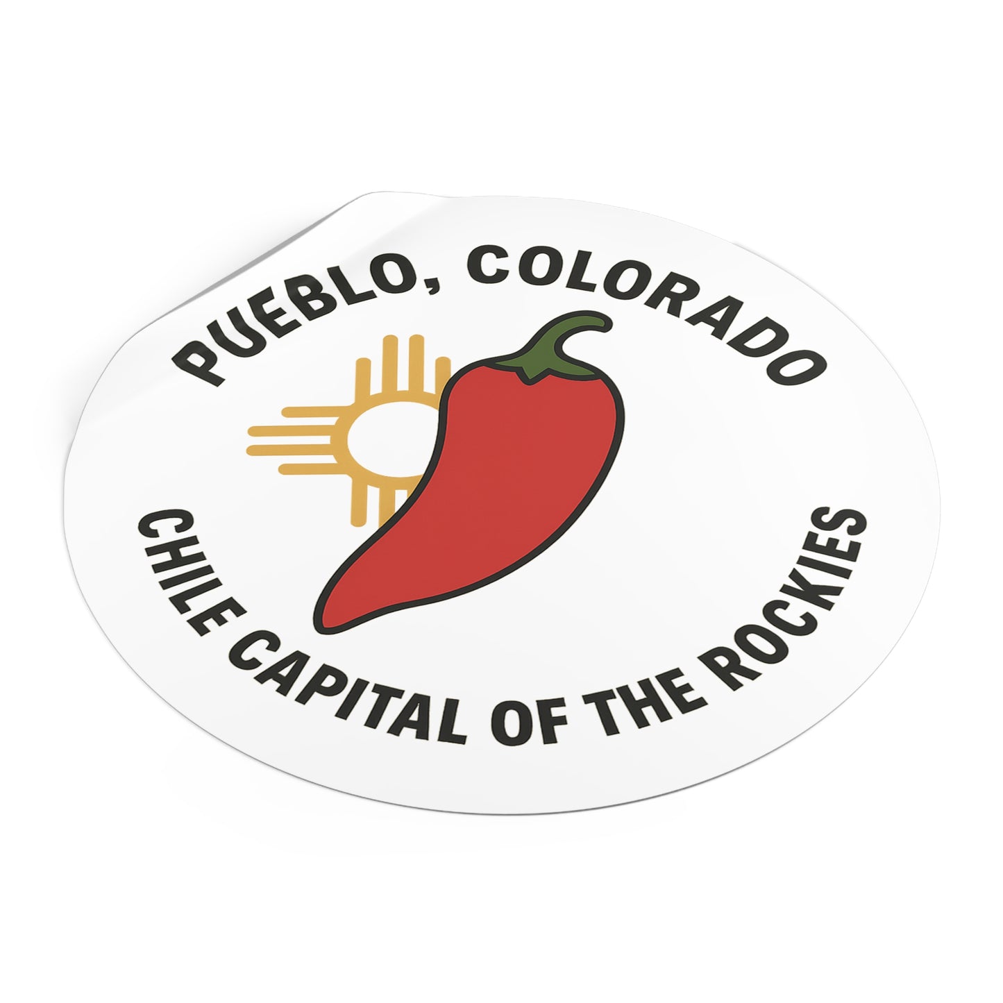 Red Chile & Zia Sunburst Sticker