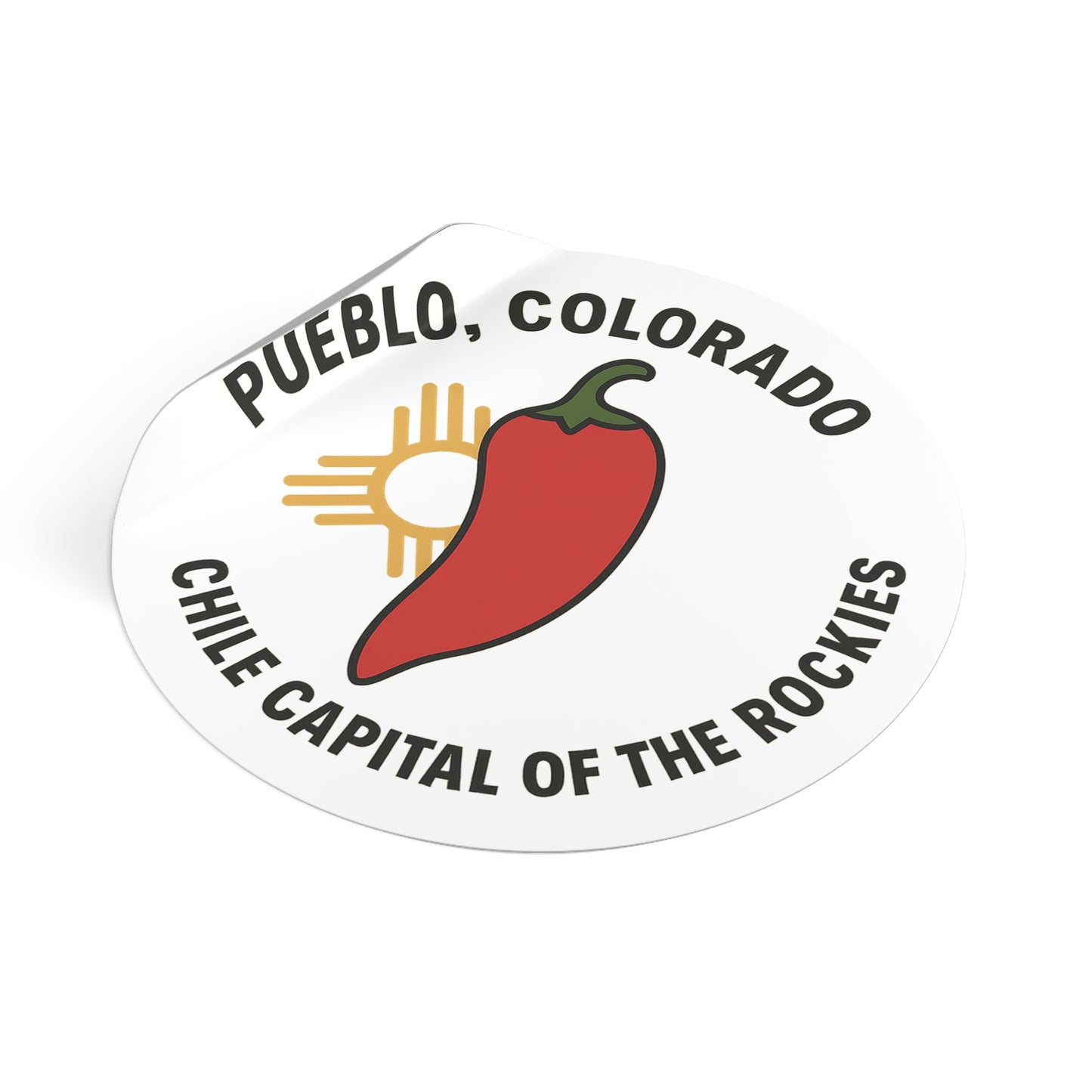 Red Chile & Zia Sunburst Sticker