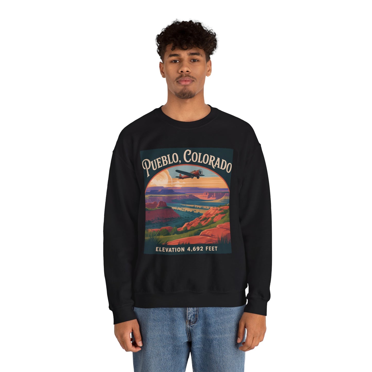 Sweatshirt – Pueblo Colorado (Black)