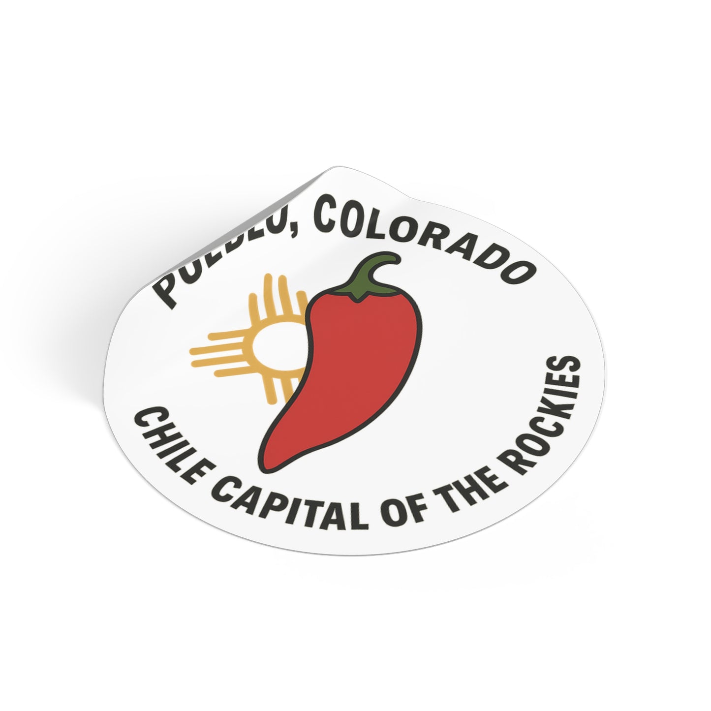 Red Chile & Zia Sunburst Sticker
