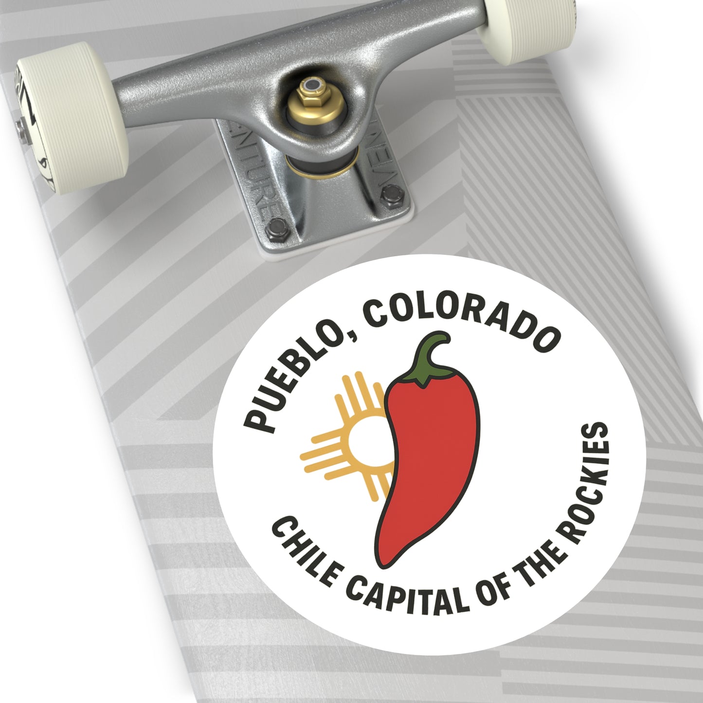 Red Chile & Zia Sunburst Sticker
