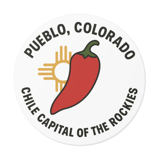 Red Chile & Zia Sunburst Sticker