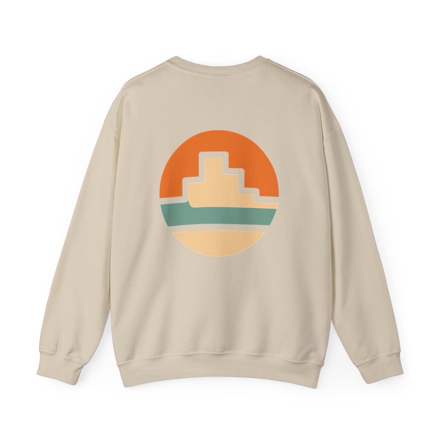 Crewneck Sweatshirt – Pueblo Riverwalk (Sand & Sport Grey)