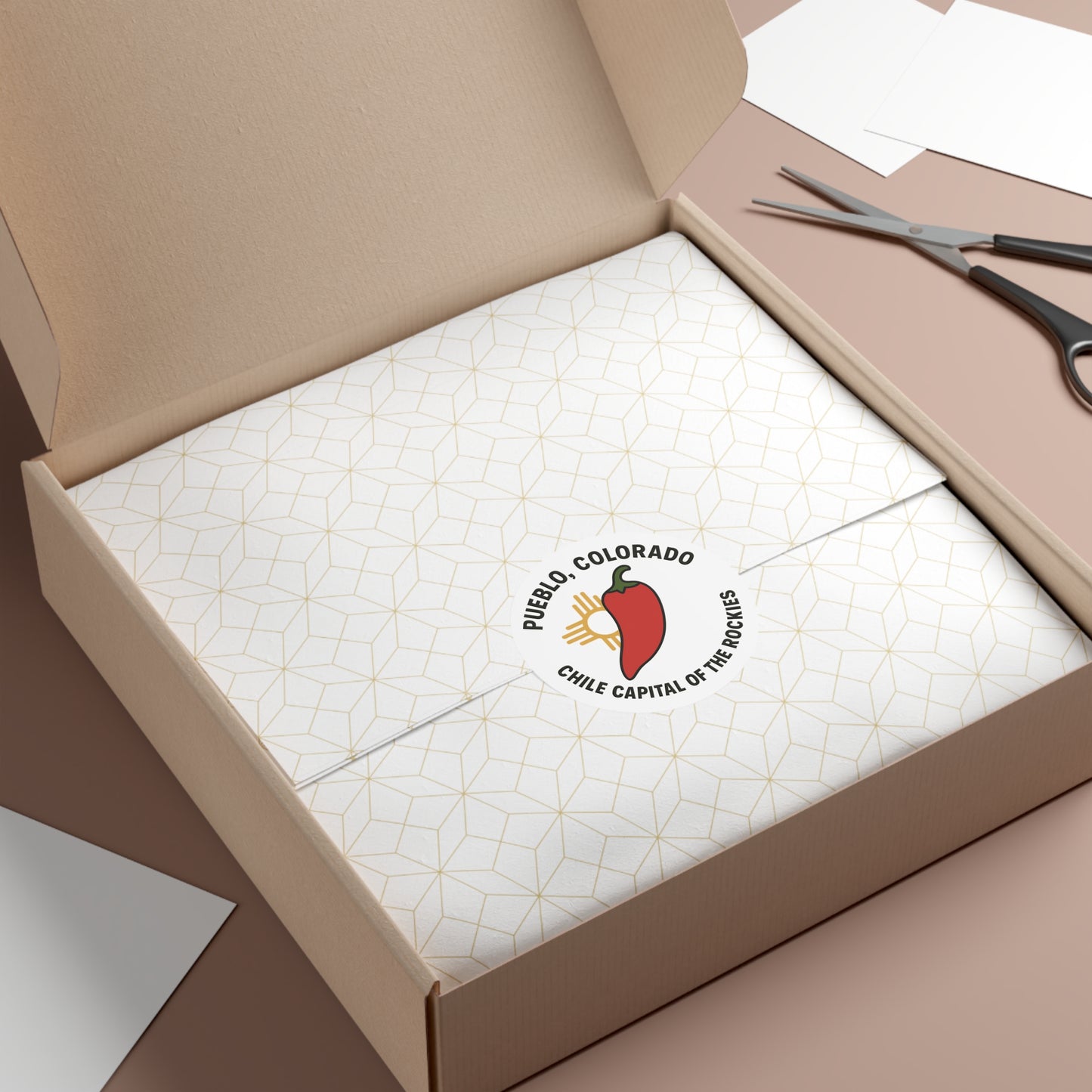 Red Chile & Zia Sunburst Sticker