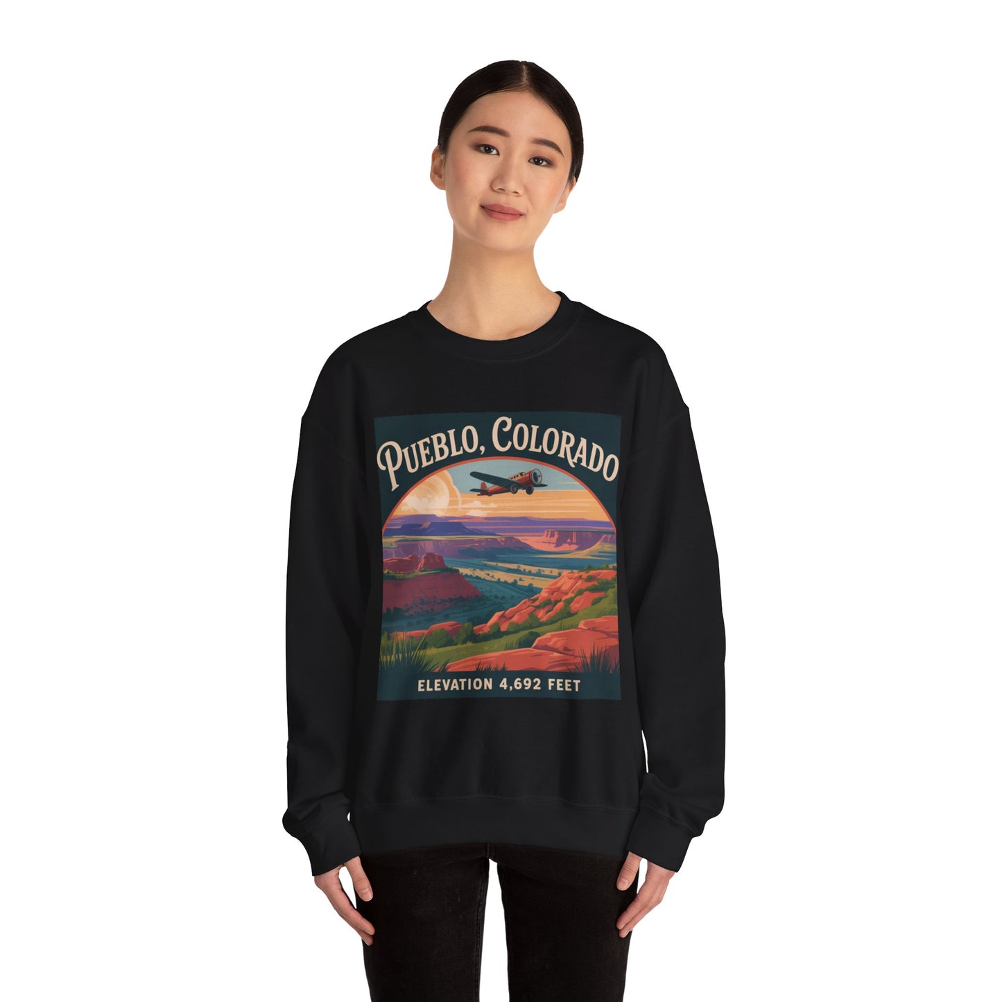 Sweatshirt – Pueblo Colorado (Black)